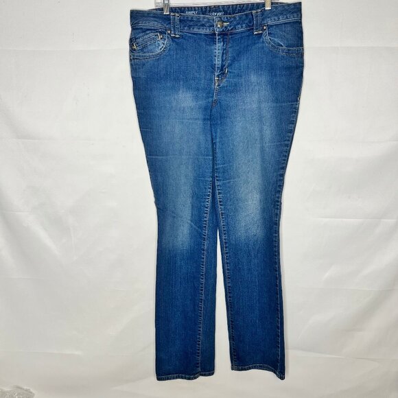 Lane Bryant Women’s Jeans Size 18 Tall Long Simply Straight Stretch Denim Pants - Picture 1 of 10